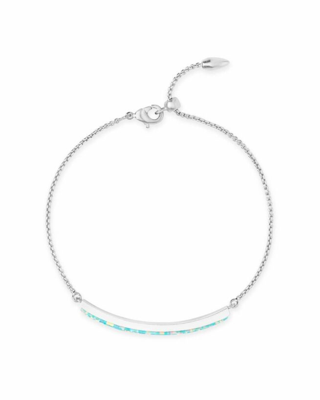 kendra scott eloise ann bracelet bright silver mint kyocera opal 01 lg
