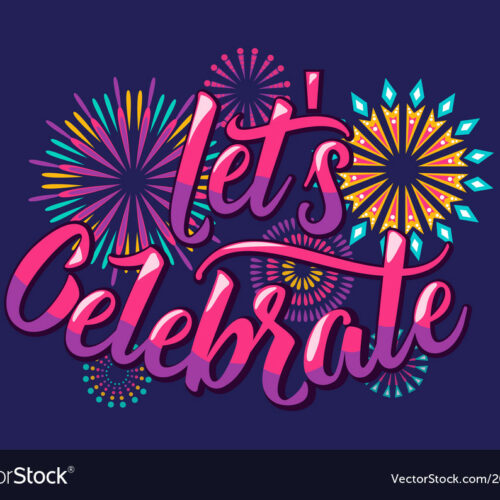 lets celebrate background with color letters vector 20655722